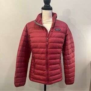 Patagonia Women's “Down Sweater” Burgundy Puffer (Marion Red) Jacket SZ Small